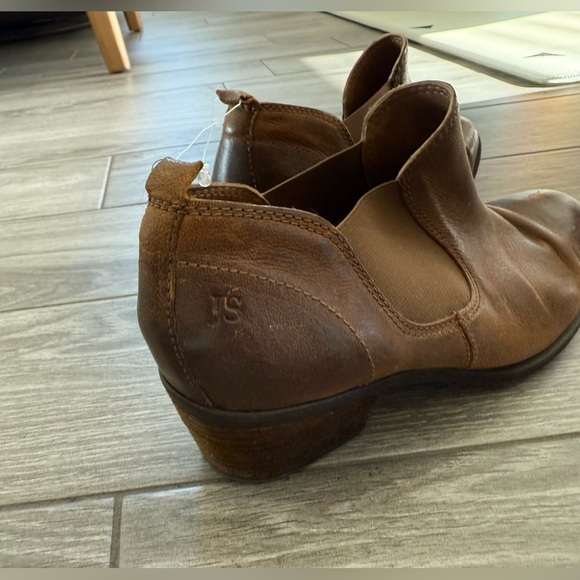 Josef Seibel|Rustic Brown Leather Ankle Booties,low heel•••Western boho style - Picture 8 of 16